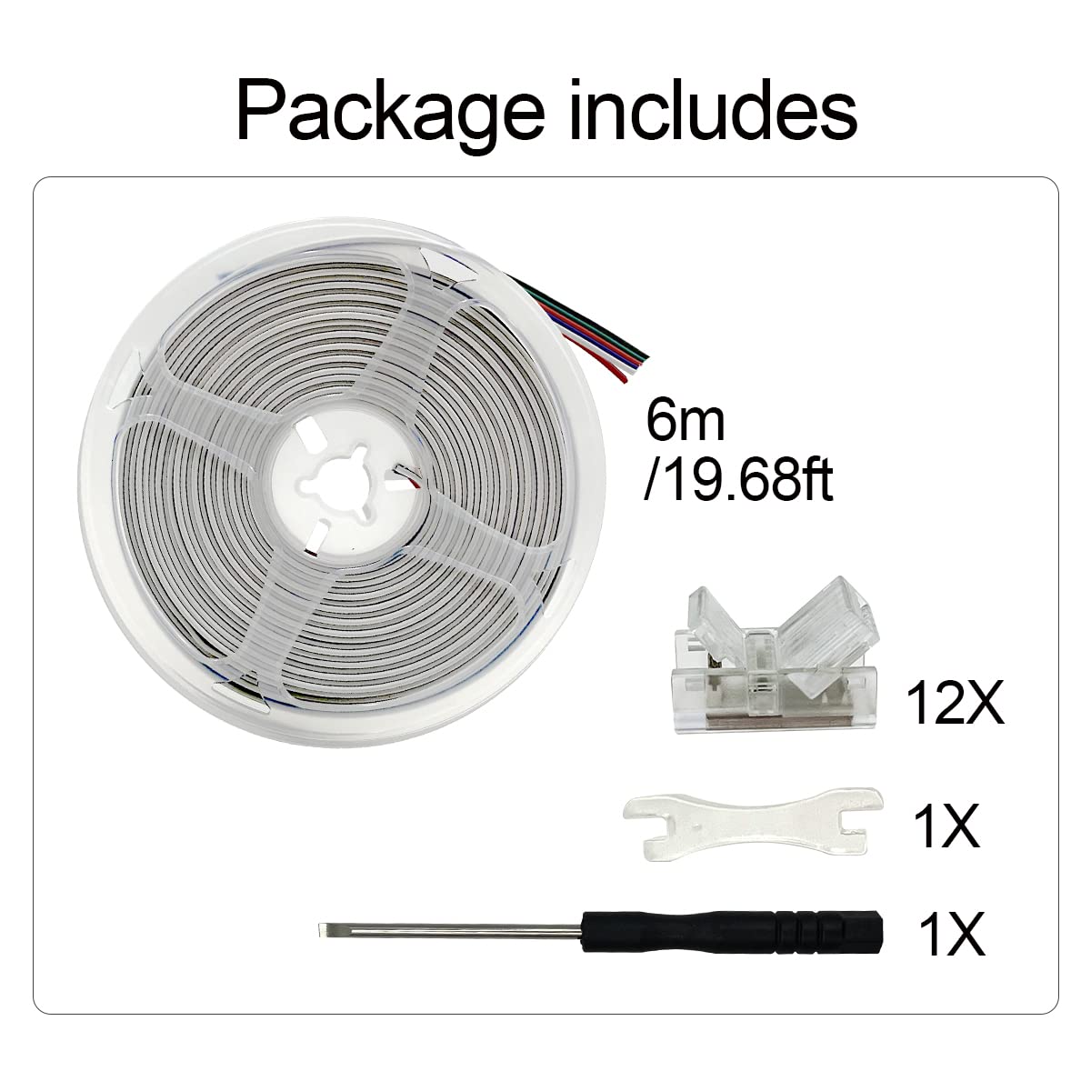 Hamrvl 10Mm Cob Led Strip Light Connectors 5 Pin 12 Pack, Strip To Wire Solderless Transparent Track Lighting Kit Adapter Connec