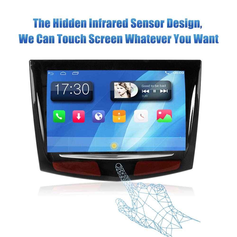 Ransoto Cue Touch Screen Display Replacement With Trim Removal Tool Compatible With 2013-2017 Cadillac Ats Escalade Xts Srx Cts