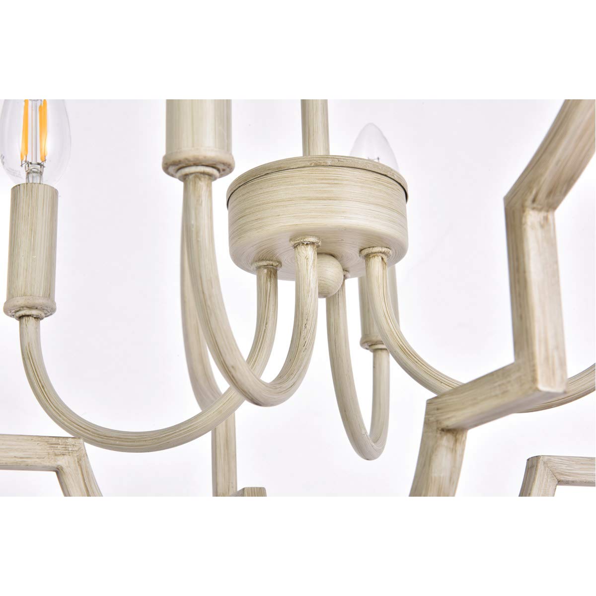 Living District Sandara 4-Light Mid-Century Metal Pendant in Weathered Dove