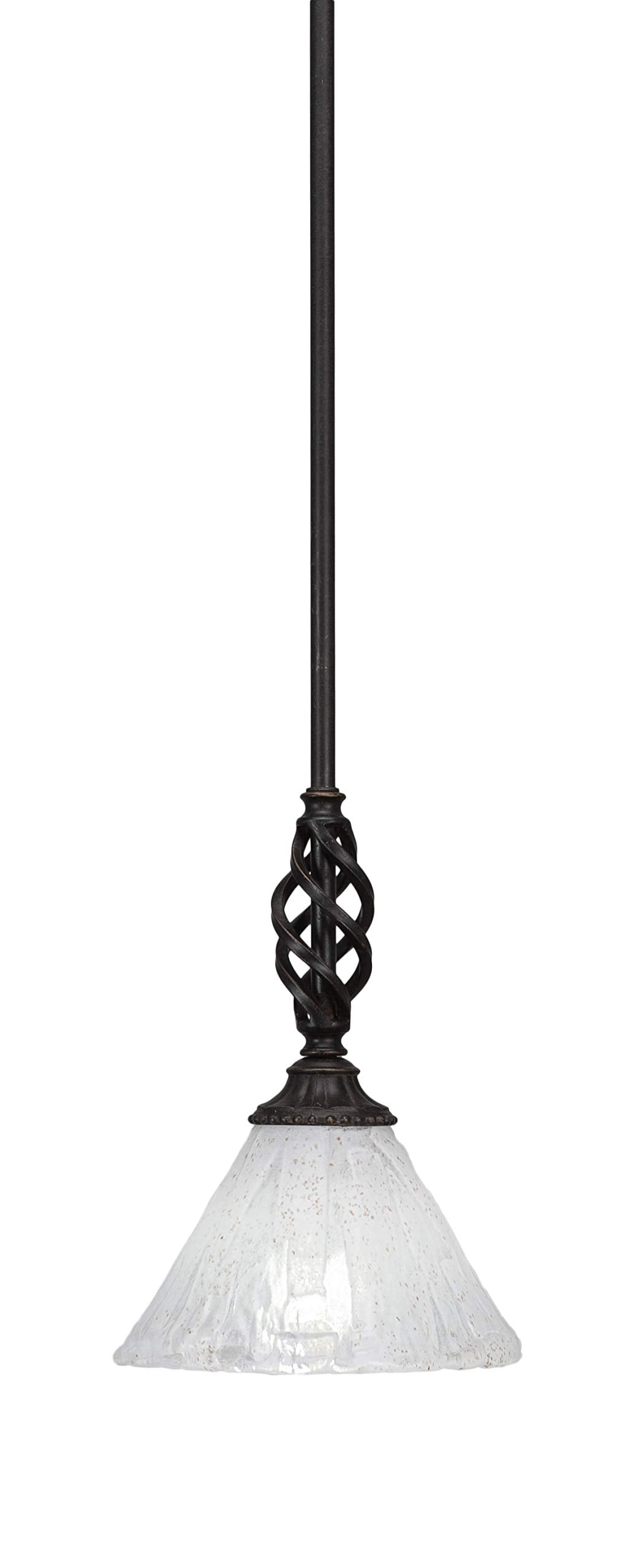 Toltec Lighting Elegante 1 Light Mini Pendant in Dark Granite (80-DG-7195)