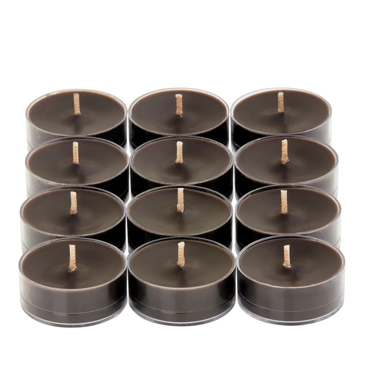Partylite Set Of 12 Tea Lights Candles  Leather Musk Scent  Aromatherapy Scented Candles Gift Set  Up To 4 To 6 Hours Burn Time