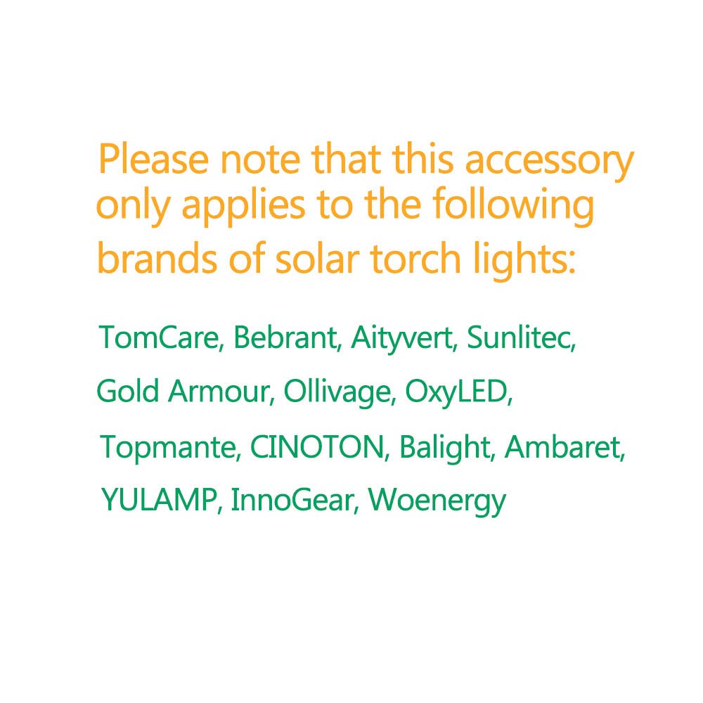 Bebrant Extension And Joint Kits 4-Pack For Solar Flame Torches, 12'' Extension Makes Solar Torches Taller