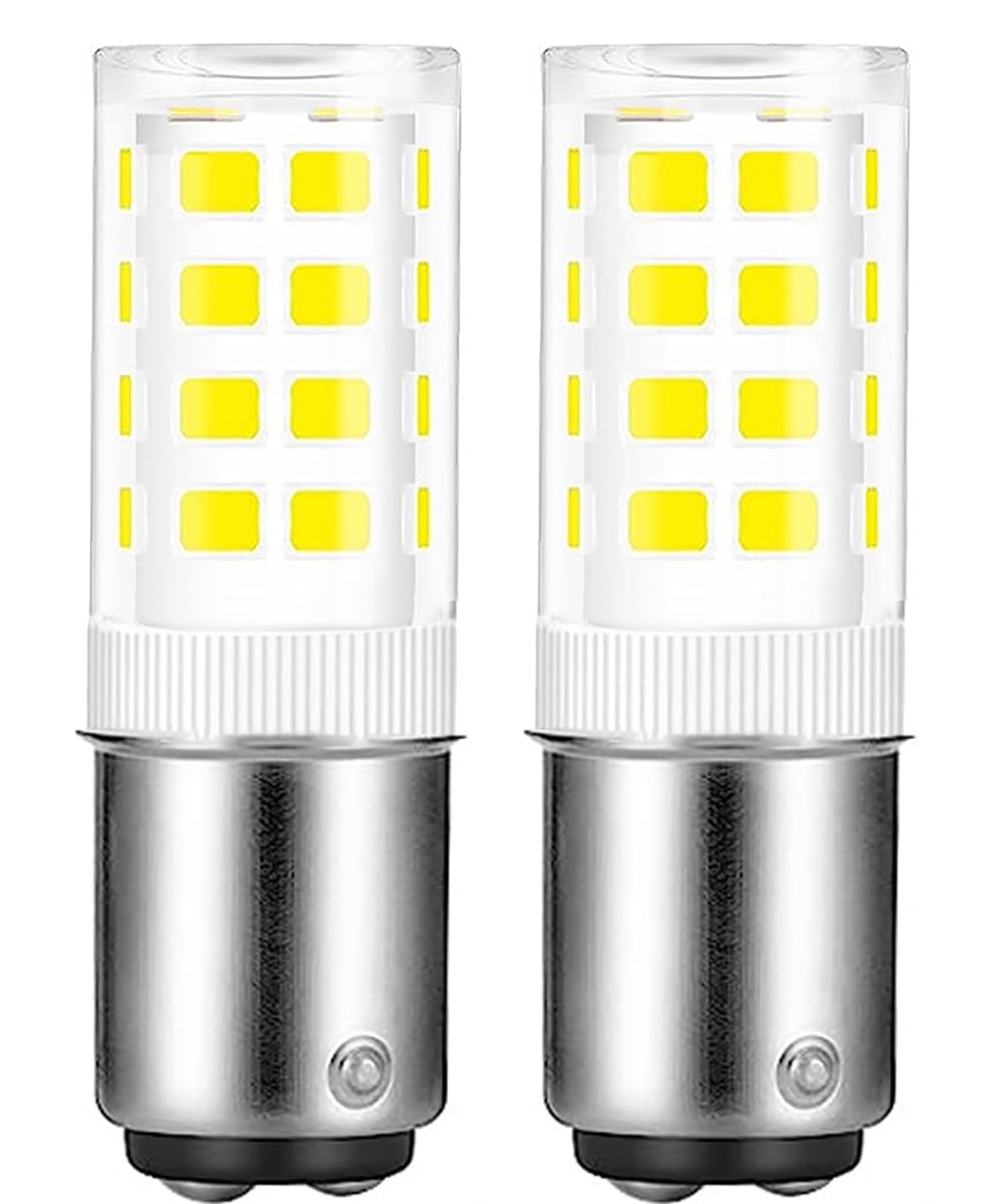 Ssxbf Ba15D Led Double Contact Bayonet Base 120 Volts 4W Bulb,Daylight 6000K,40W Halogen Replacement Bulb,Sewing Machine Bulbs P