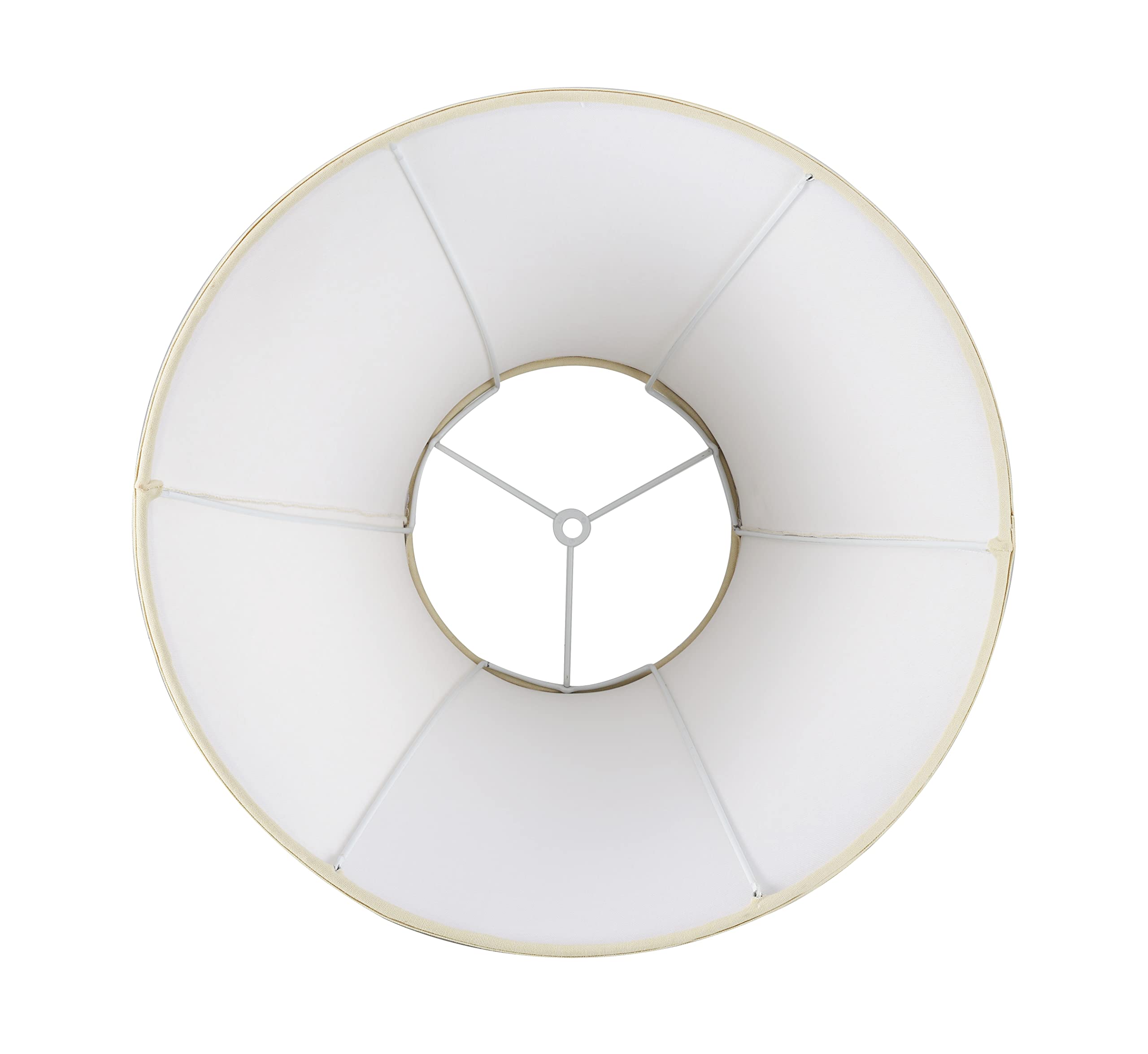 Aspen Creative 38004-2, Bell Collapsible Spider Lamp Shade, Beige, 8&quot; Top X 17&quot; Bottom X 13&quot; Slant Height, Set Of 2