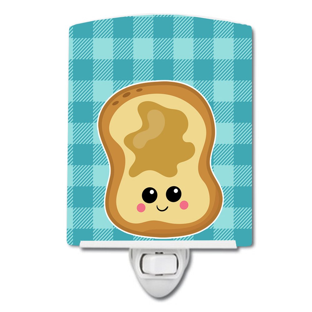 Carolines Treasures BB6843CNL Peanut Butter Toast Ceramic Night Light Compact, ULCertified, Ideal for Bedroom, Bathroom, Nurse