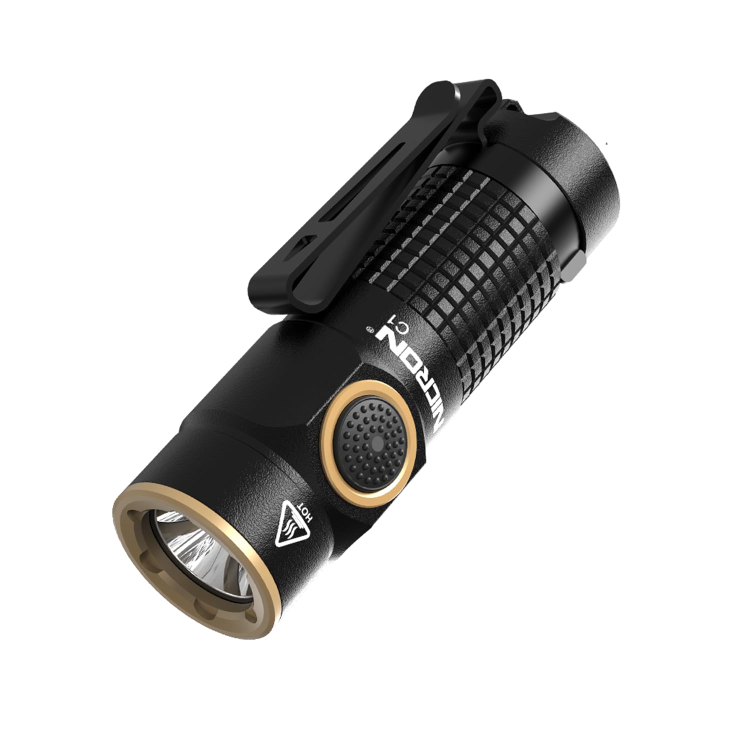 NICRON C1 EDC Flashlight Rechargeable, 1200 High Lumens Type C Charging Pocket Light with Tail Magnet - Small and Powerful Flash