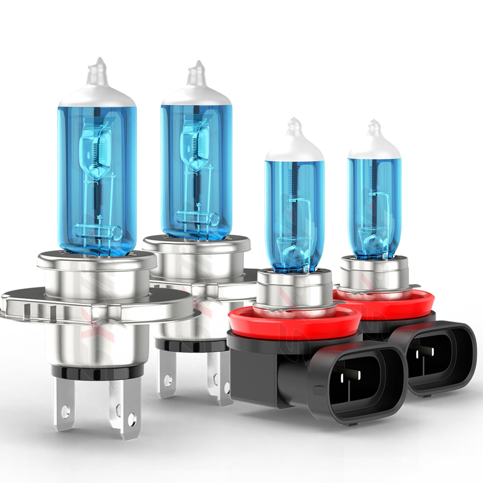 SYJIIP Halogen Headlight Bulbs 9003/H4 High Low Beam 6000K White 4-Pack for Toyota Tacoma 2012-2015
