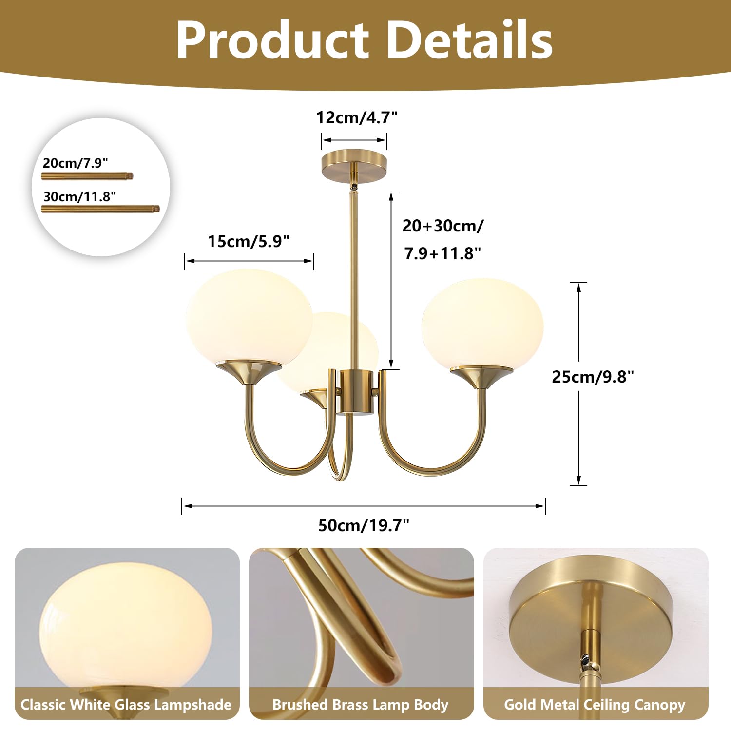 Bokt Mid Century Modern Globe Sputnik Chandelier Vintage 3 Light Milk Glass Pendant Light Large White And Gold Ball Chandelier Light Brushed Brass Sputnik Hanging Light Fixture For Bedroom