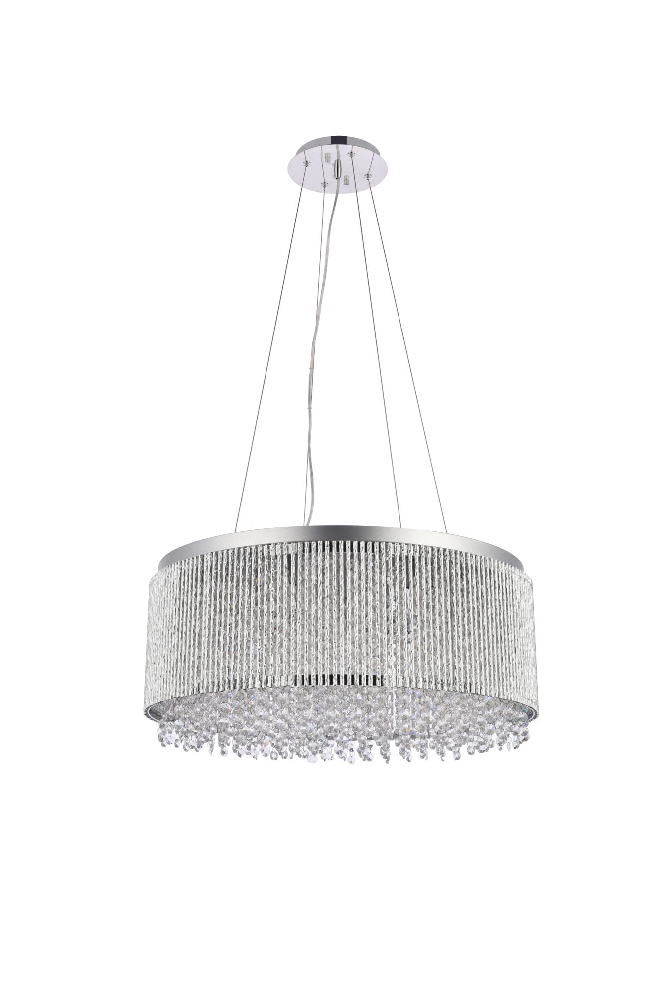 Elegant Lighting V2092D24C/RC Influx - Fourteen Light Pendant, Chrome Finish with Clear Royal Cut Crystal