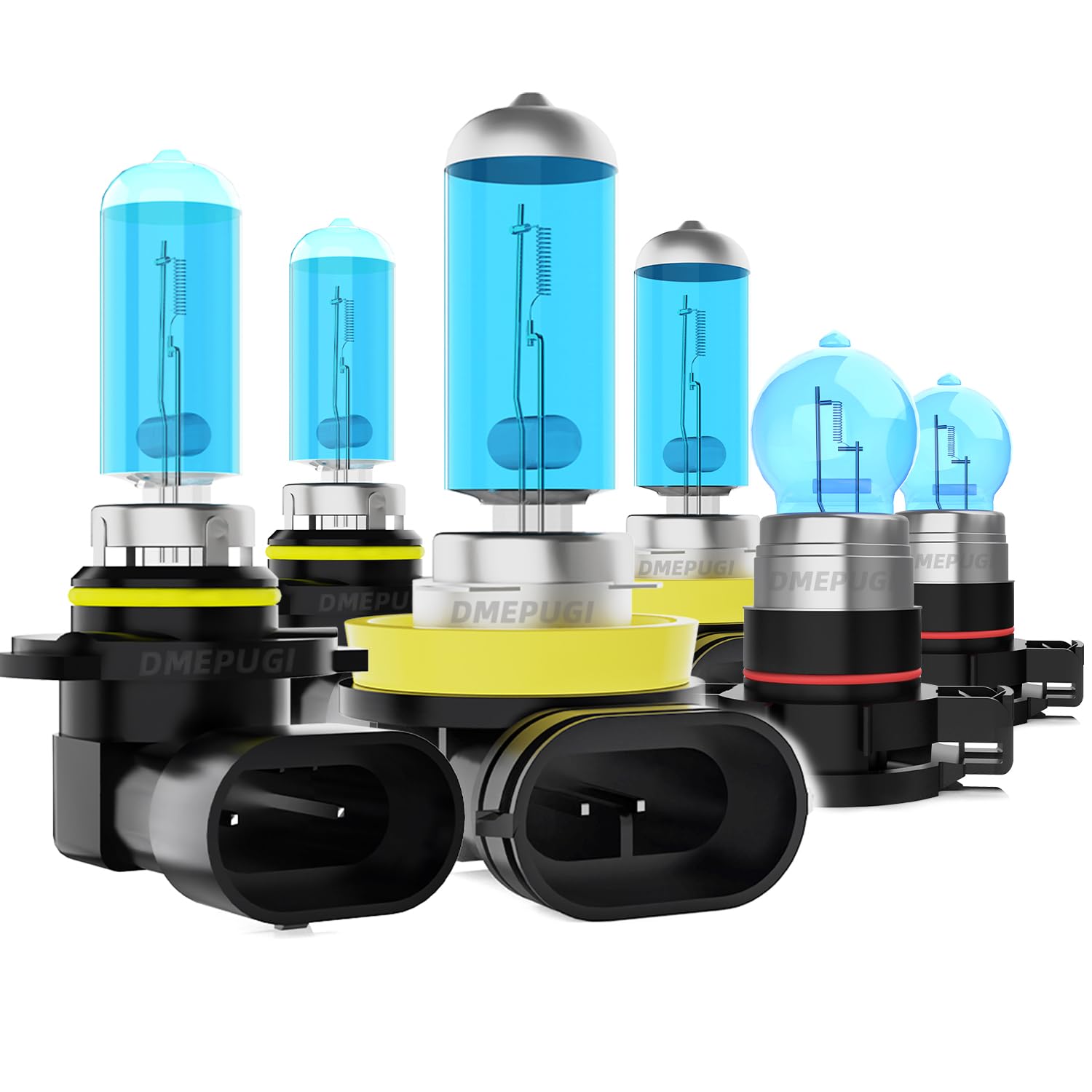 DMEPUGI compatible with Chevy Chevrolet Silverado 3500 HD 2007-2019 Lights Headlight Bulbs, 9005/HB3/H10 + H11/H8/H9 High/Low Be