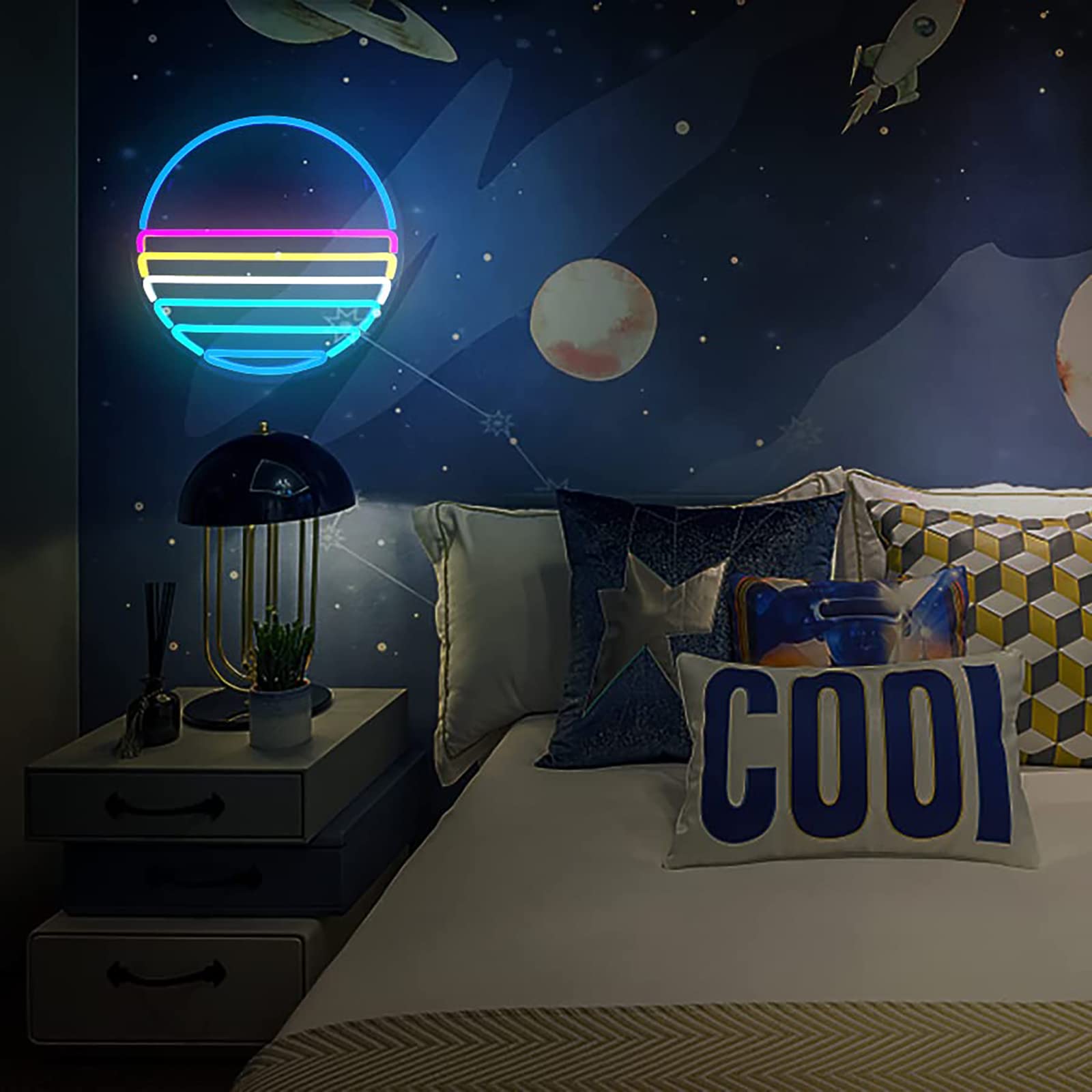 Imegina Sunset Neon Sign - Dimmable Led Wall Decor For Bedroom, Man Cave, Party, 12.6X12.