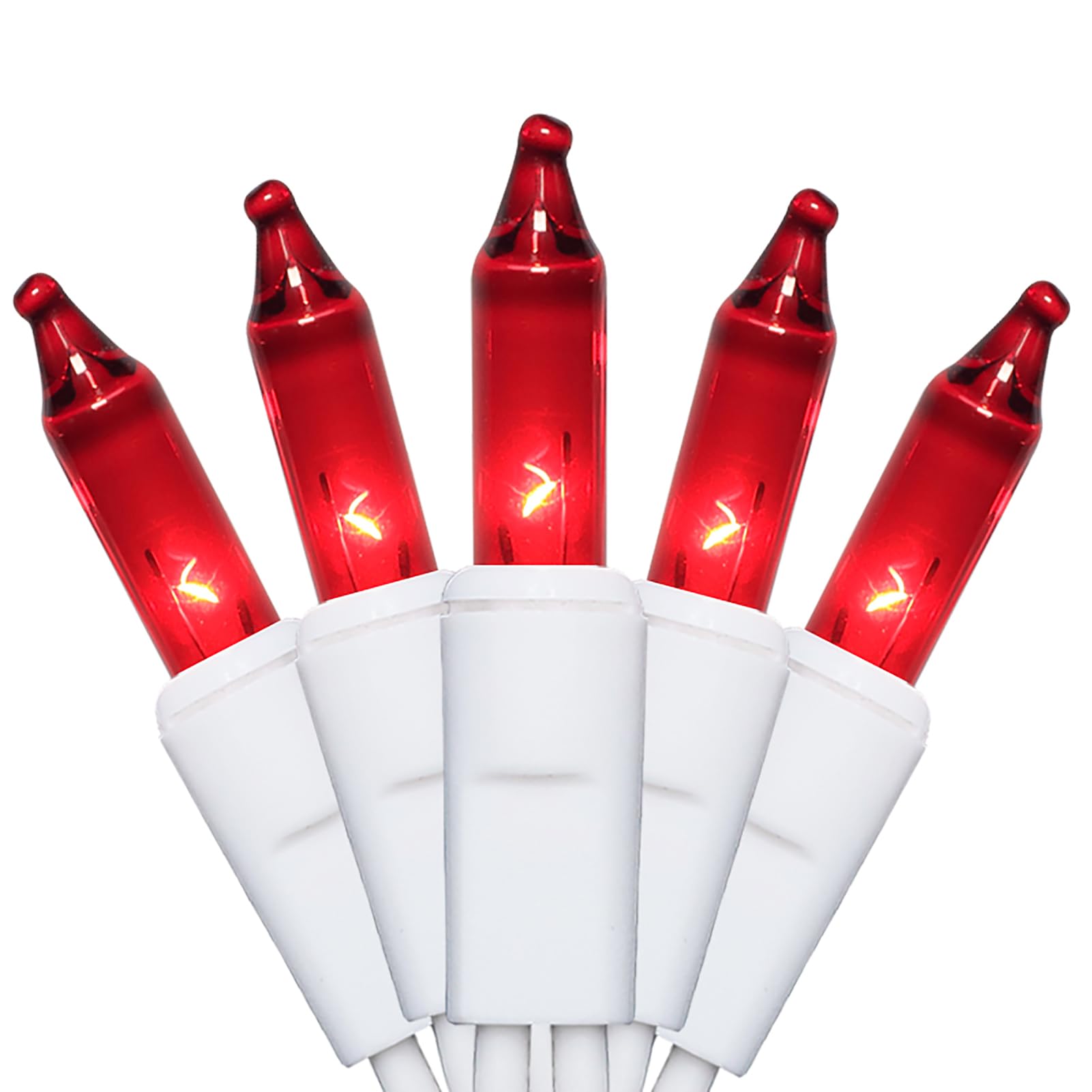 MULTI-SPARKING Red Christmas Lights 35 Count - Incandescent Red Mini String Lights for Indoor/Outdoor Christmas Valentines Day D