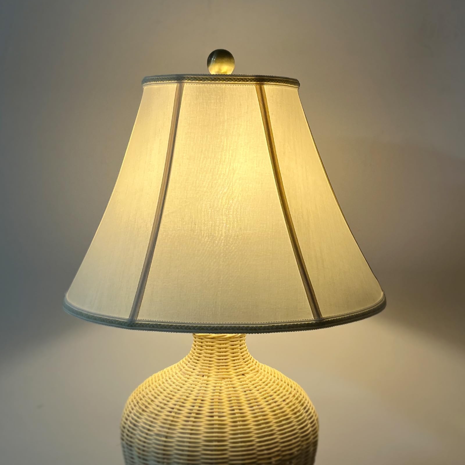 TOOTOO STAR Bell Lamp Shade, Royal Style 7in x 15in x 10.5in, Beige, Model SX015MH for Table and Floor Lamps