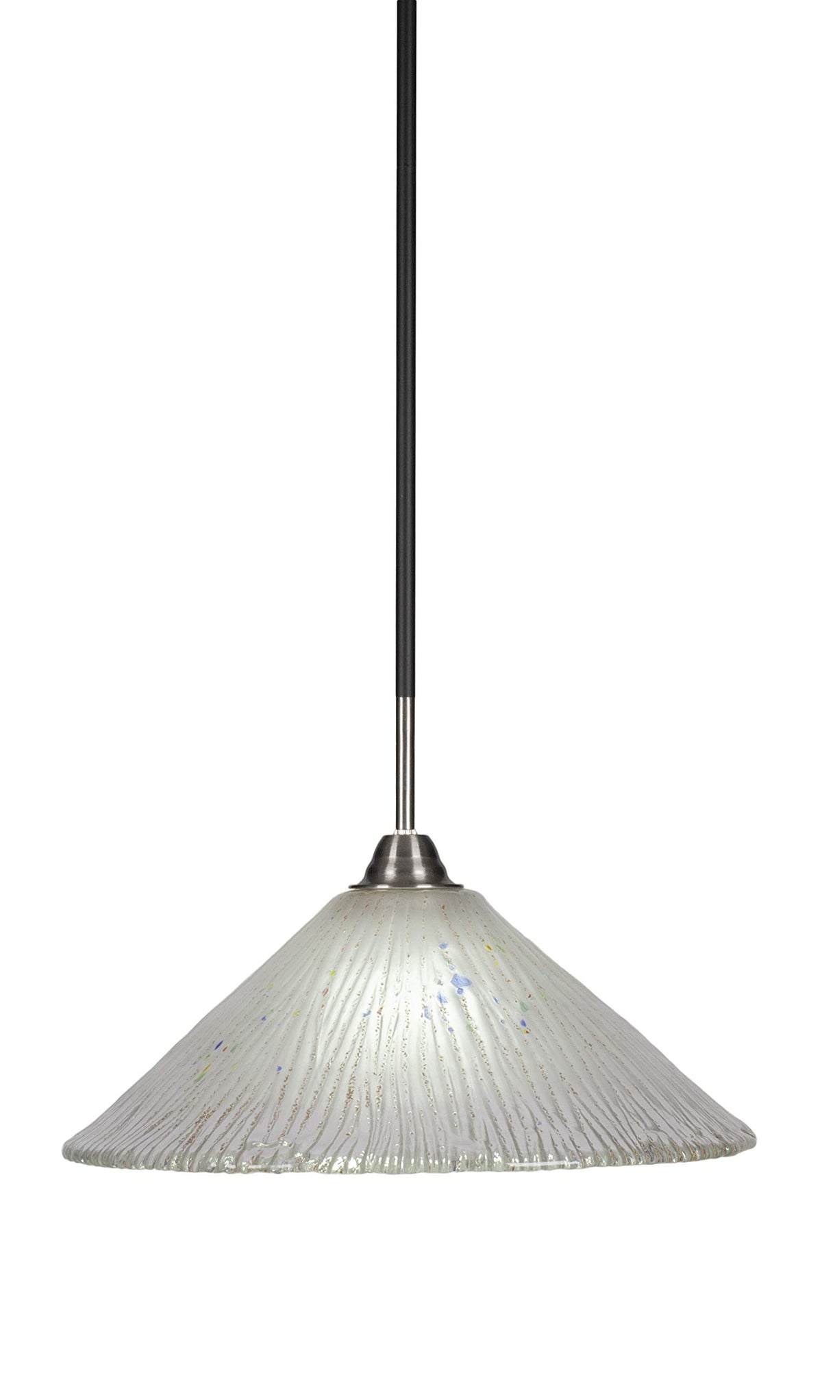 Toltec Lighting Paramount 1 Light Pendant In Matte Black & Brushed Nickel (3401-Mbbn-711)