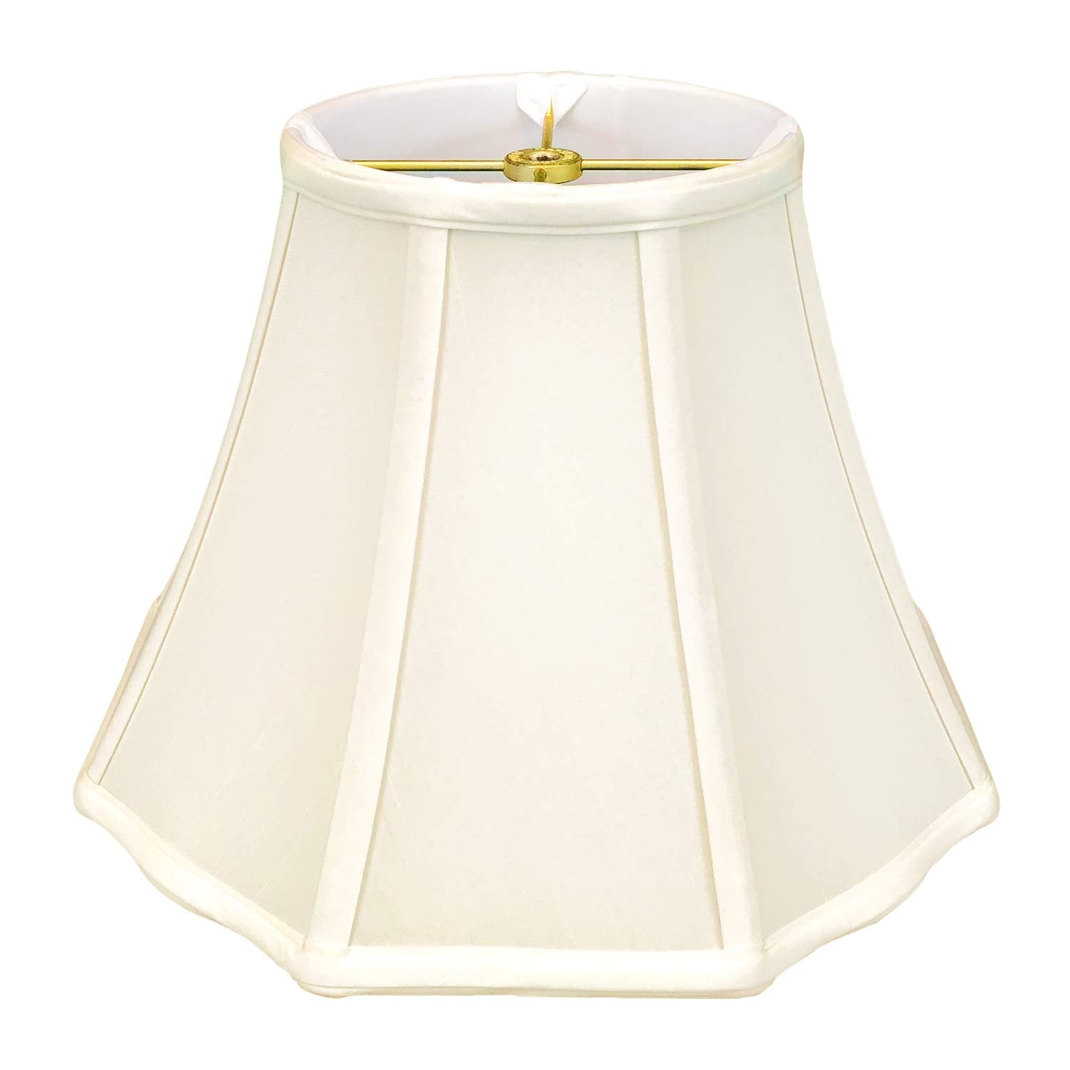 Royal Designs, Inc. Flare Bottom Lamp Shade, Scalloped, 6.5 x 12 x 9.25, Eggshell, Model BSO-701-12EG