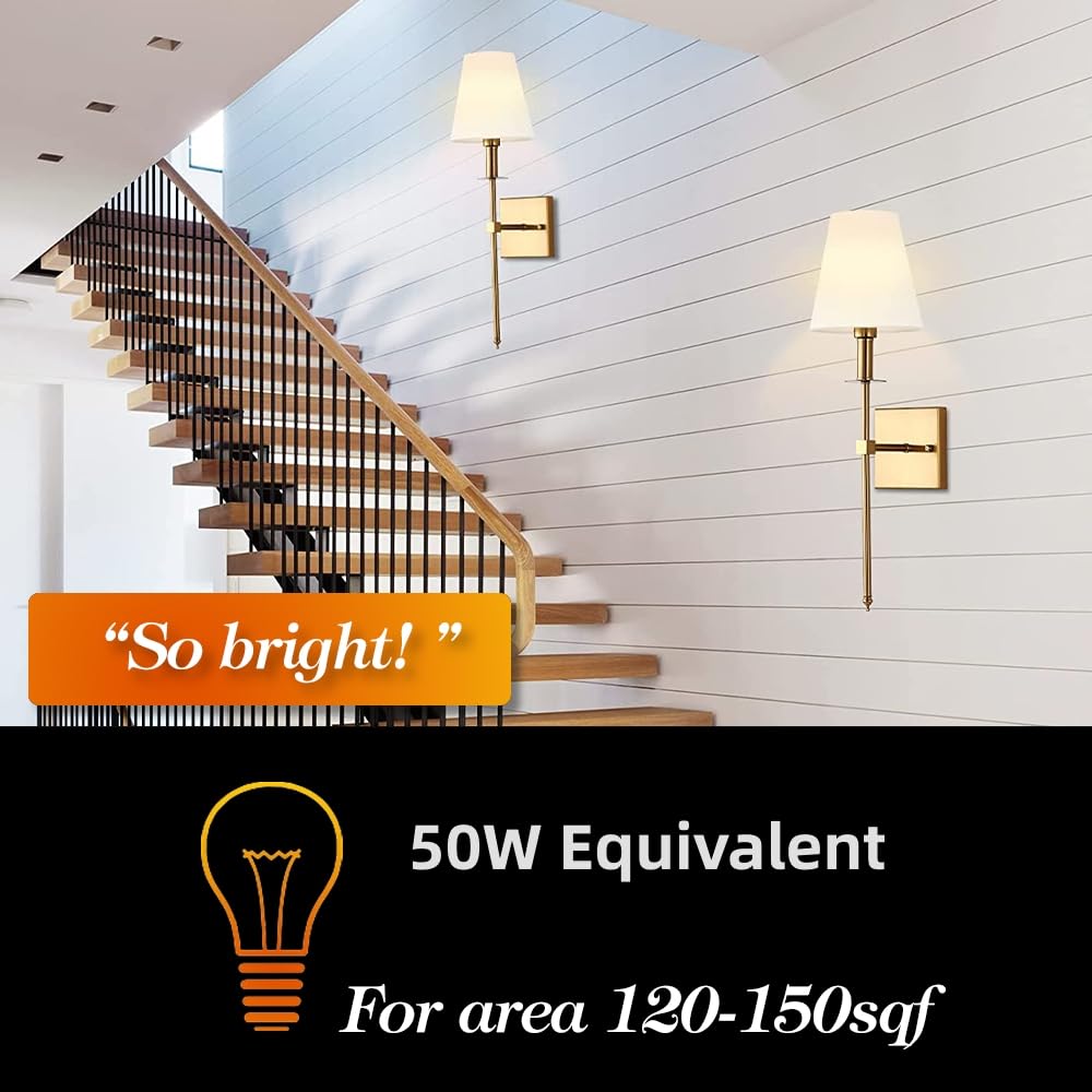 BLUEYE Rechargeable Light Bulbs 2-Pack, 7W Remote Control, Soft Warm 2700K-6000K, E26/E12, 450 Lumens, Battery Operated