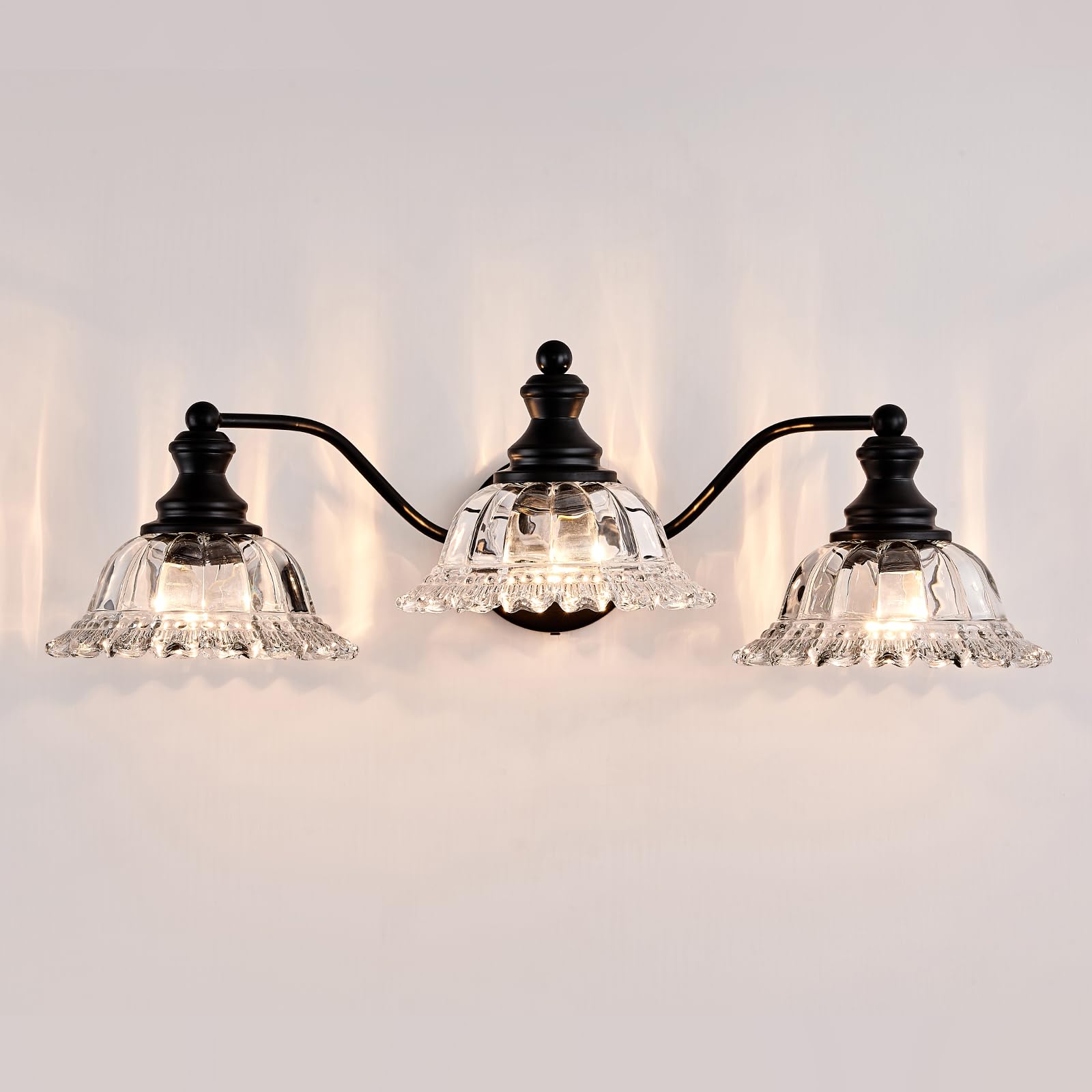 Xiedun Farmhouse Vanity Lights - Black Bathroom Vanity Light Fixtures With 3 Lights
