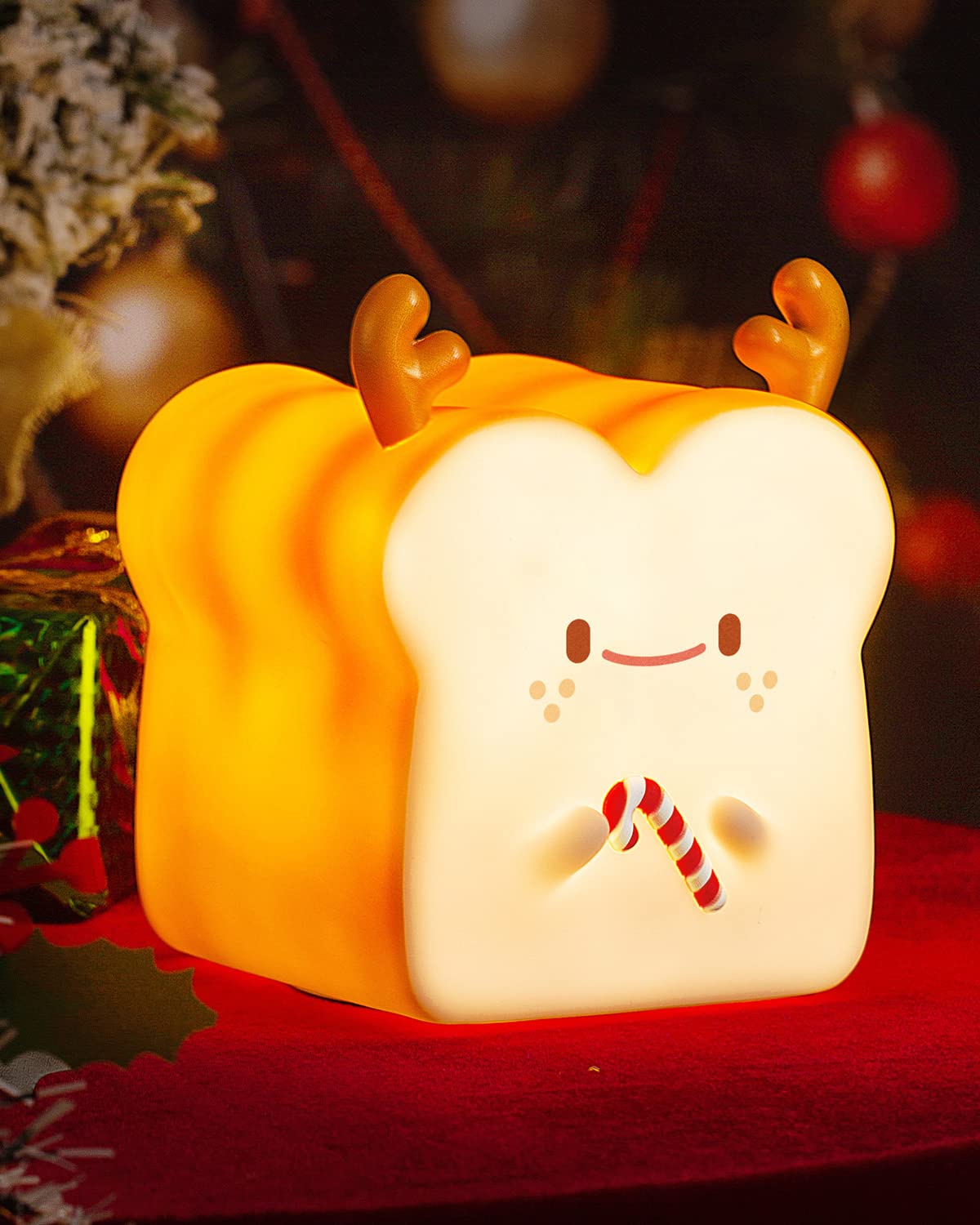 MIVANI Deer Toast Lamp Night Light, Portable Silicone, USB Rechargeable, Touch Sensor, Reindeer Limited Edition, Model MIV-18
