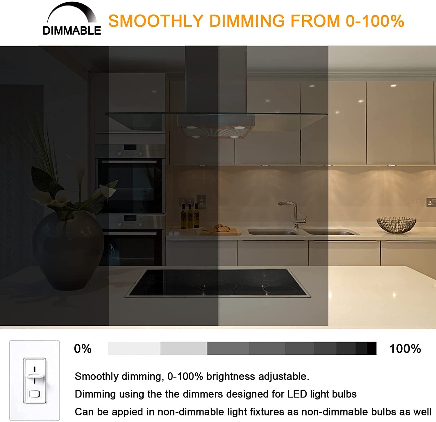 Gaormii G8 LED Bulb 3W, Dimmable Warm White 3000K, T4 JCD Bi-Pin Base, 6 Pack