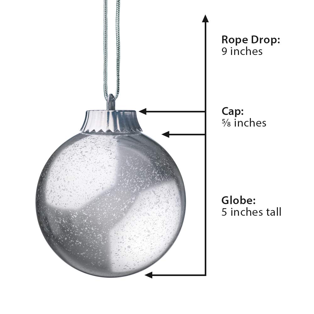 Xodus Innovations Wp540-3 Outdoor Led Ornament, Battery Powered Pulsing Globe Sphere Lights With Dusk Sensor (Pack Of 3) (Silver