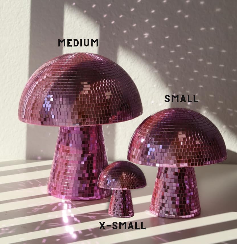 Disco Mushroom Ball Home Decor Disco Ball Apartment Accessory for Gifting or Birthdays Fun Groovy Disco Mushroom Ball Home Decor