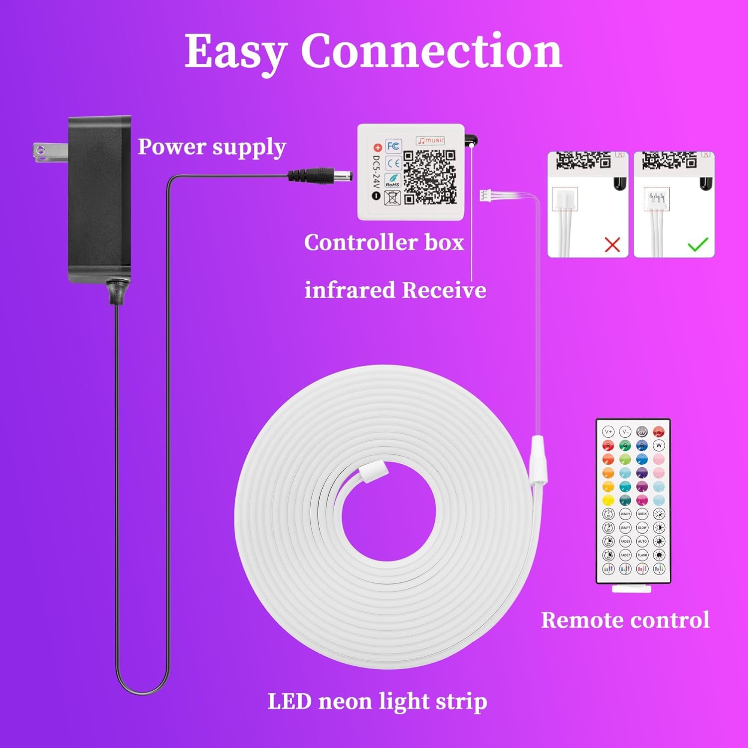 Led Neon Rope Lights 16.4Ft Music Sync Rgb+Ic Flexible Rope Color Changing Control With App/Remote Multiple Modes Ip67 Waterproof Neon Strip Lights For Bedroom Outdoors Indoor