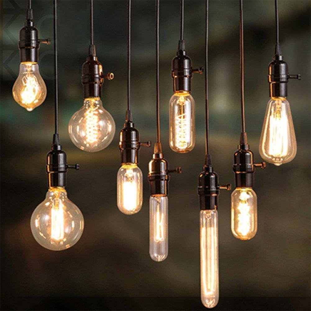 Ctkcom 40 Watt E14 Base Edison Chandelier Light Bulbs (6 Pack),C35 Vintage Antique Bulbs,Dimmable ,Amber Glass, Warm White 2300K