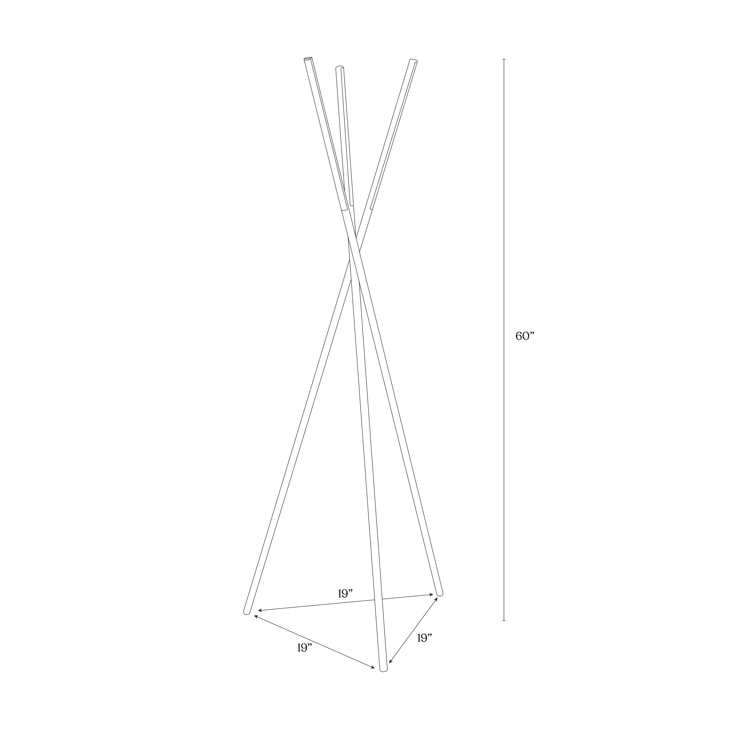 Brightech Stix Led Tripod Floor Lamp For Living Room - Dimmable Modern Standing Lamp, With 3 Lights For Bedroom - Contemporary O