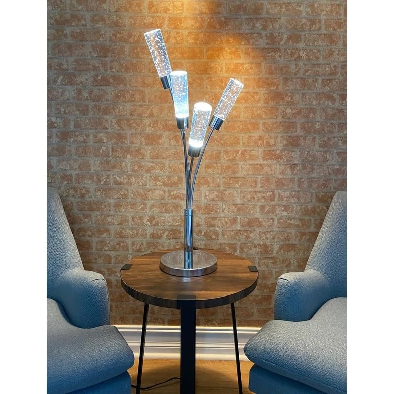 Overstock Crystal Cylinder Table Lamp - Large, Elegant Design, Home Decor