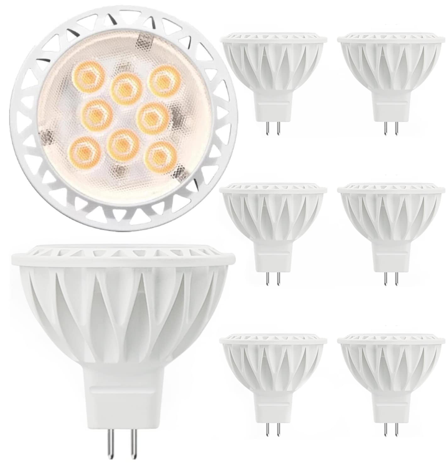 Gohdlamp Mr16 Led Bulbs 50W Halogen Equivalent Landscape Light Bulbs, 2700K Warm White 5W Gu5.3 Mr16 12V Spotlight Bulb, Non-Dim