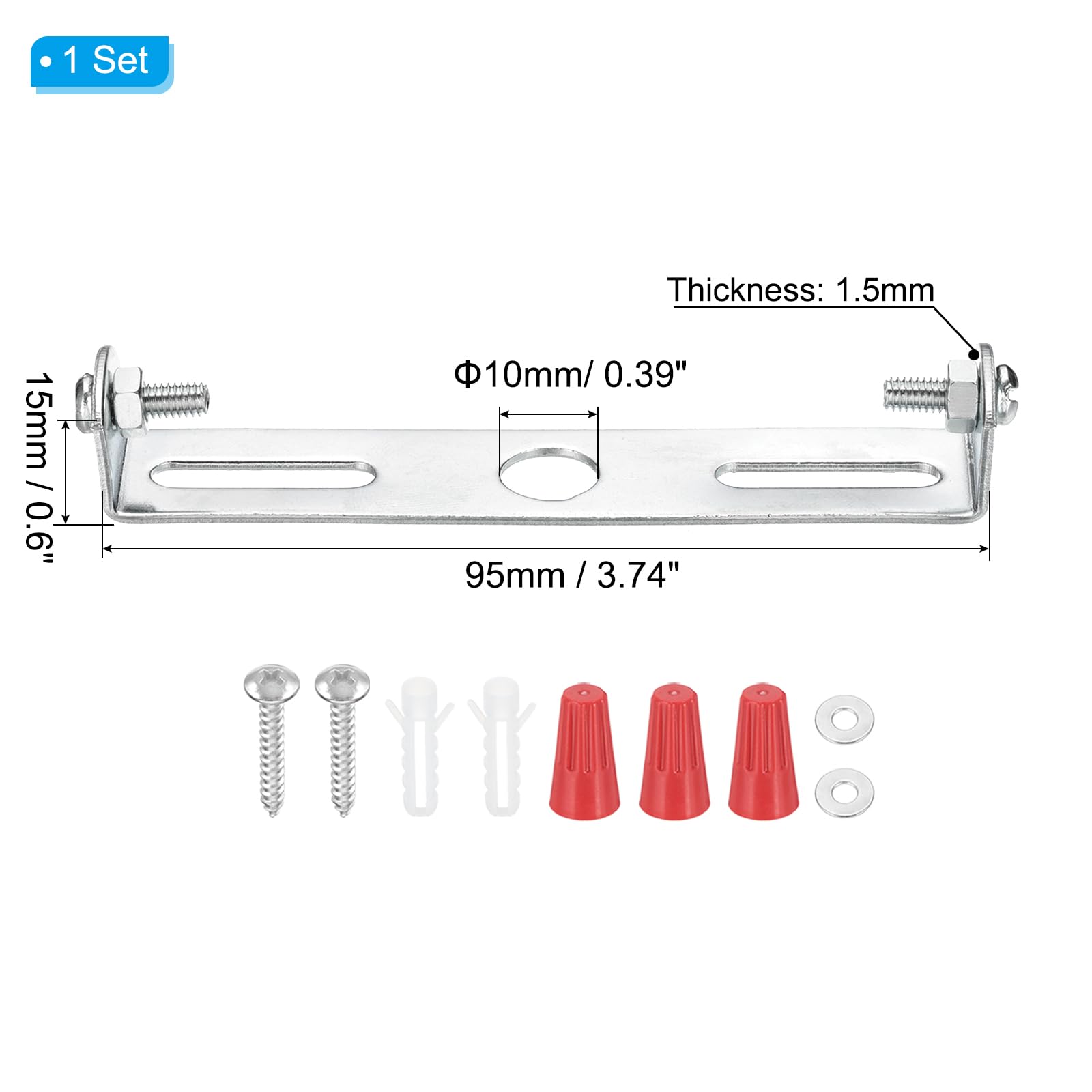 Patikil 95Mm (3.7'') Universal Light Fixture Mounting Bracket Kit, Light Crossbar Ceiling Light Plate With Screw For Wall Lights