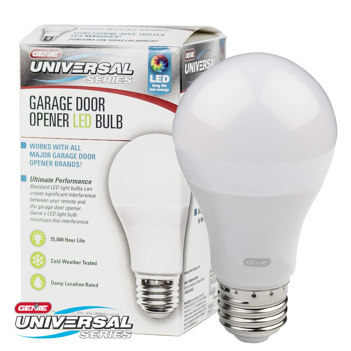 Genie Garage Door Opener LED Light Bulb GLEDB2-R, 4000K, Plastic, 1 Count