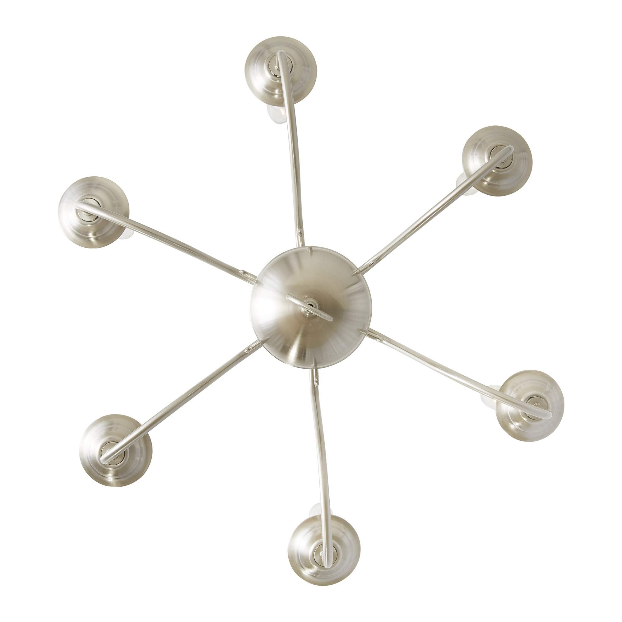 Livex Lighting 5006-91 Williamsburgh 6 Light Brushed Nickel Chandelier,18Hx24W,5006-91