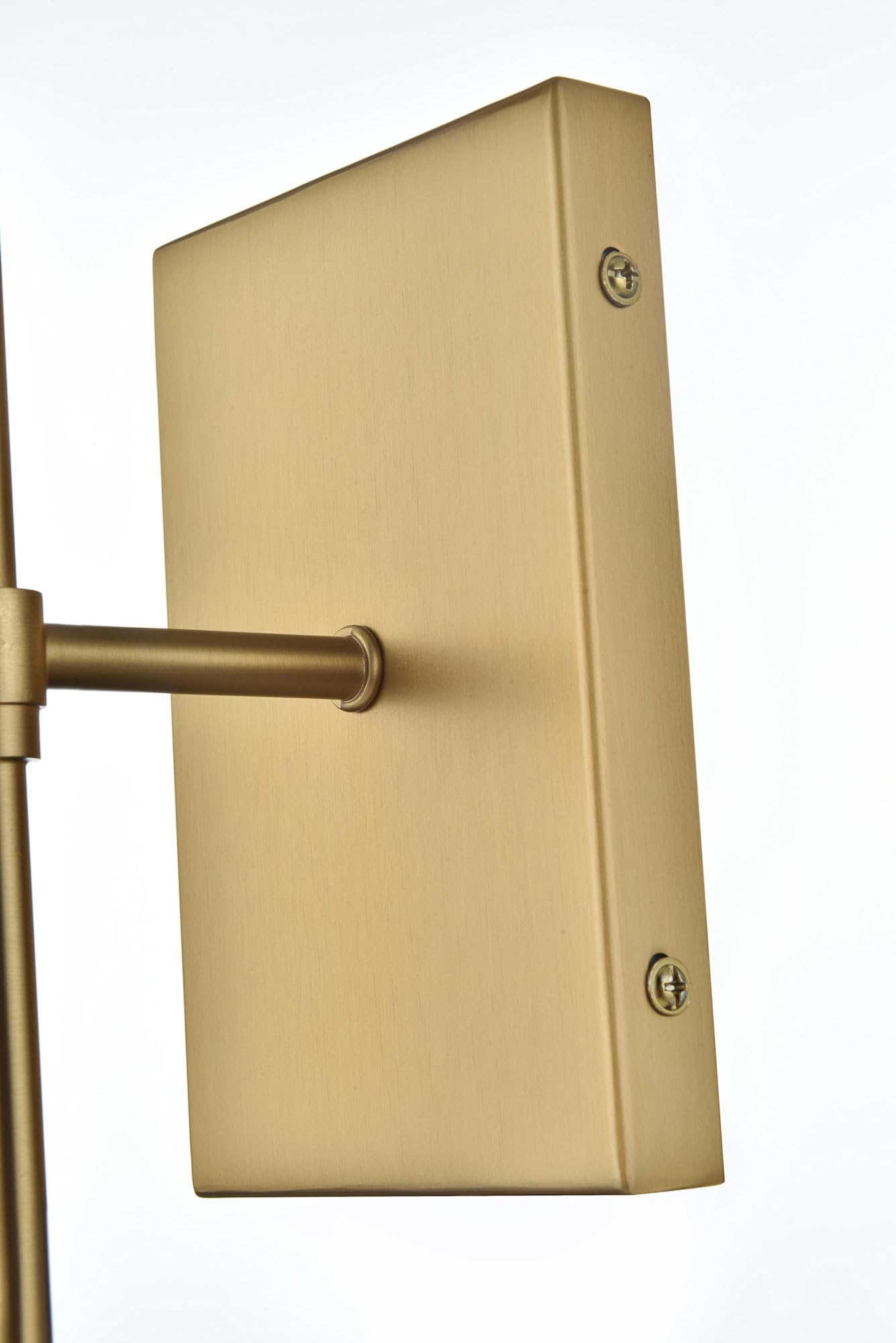 Living District Eclipse 1-Light Metal & Fabric Wall Sconce in Brass/Black
