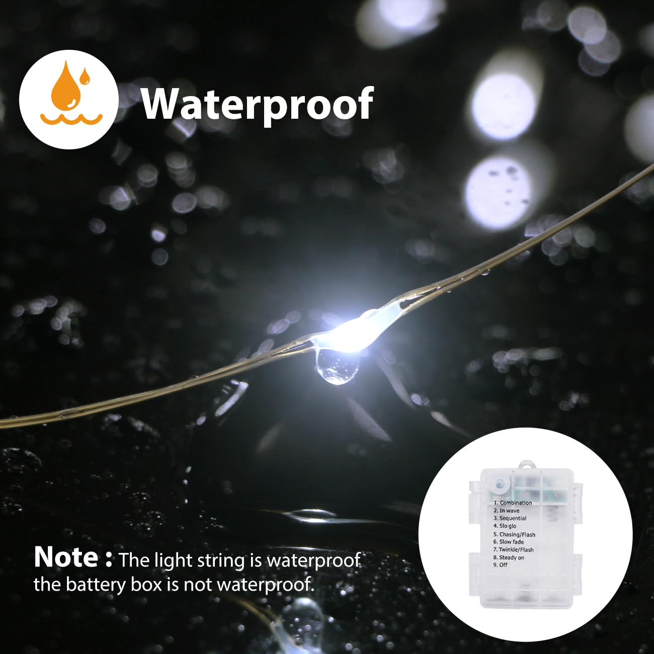 3 Pack 33Ft 100Led Fairy String Lights Battery Operated With Remote And Timer,Ip65 Waterproof Dimmable Copper Wire 8 Modes Twinkle Lighting For Indoor Outdoor Bedroom Christmas Decor-Cool White