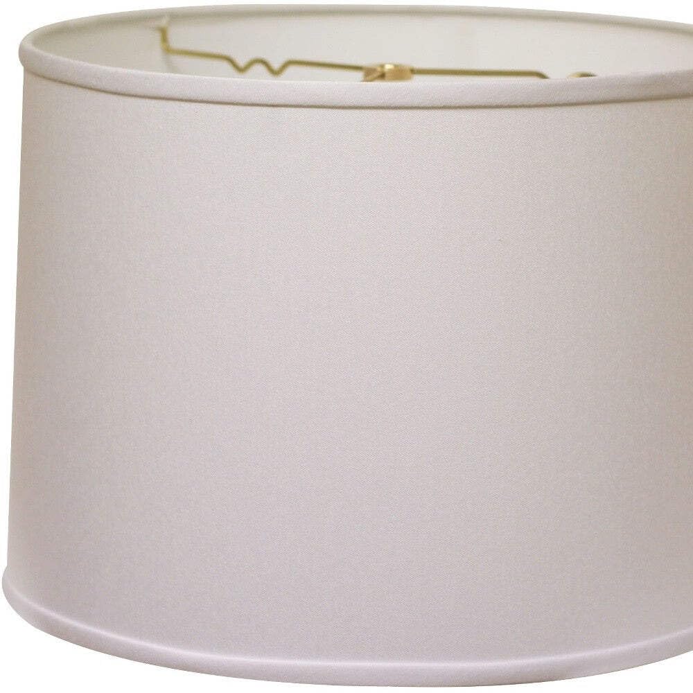 Homeroots 470165 13 In. Throwback Drum No Slub Lampshade White
