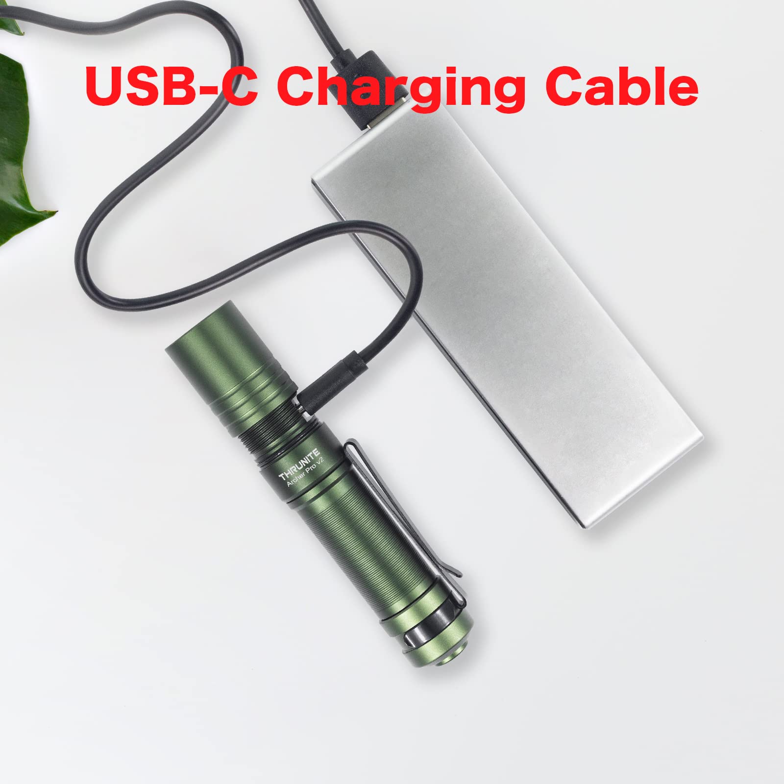 ThruNite Archer Pro V2 EDC Flashlight - 950 Lumens, USB-C Rechargeable, Pocket Size, Dark Green