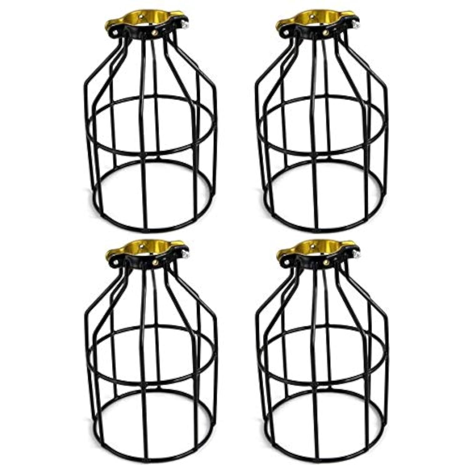 YI LIGHTING Industrial Vintage Metal Lamp Guard Cage for Pendant Lights, Black, Model LAMP-CAGE-BLK