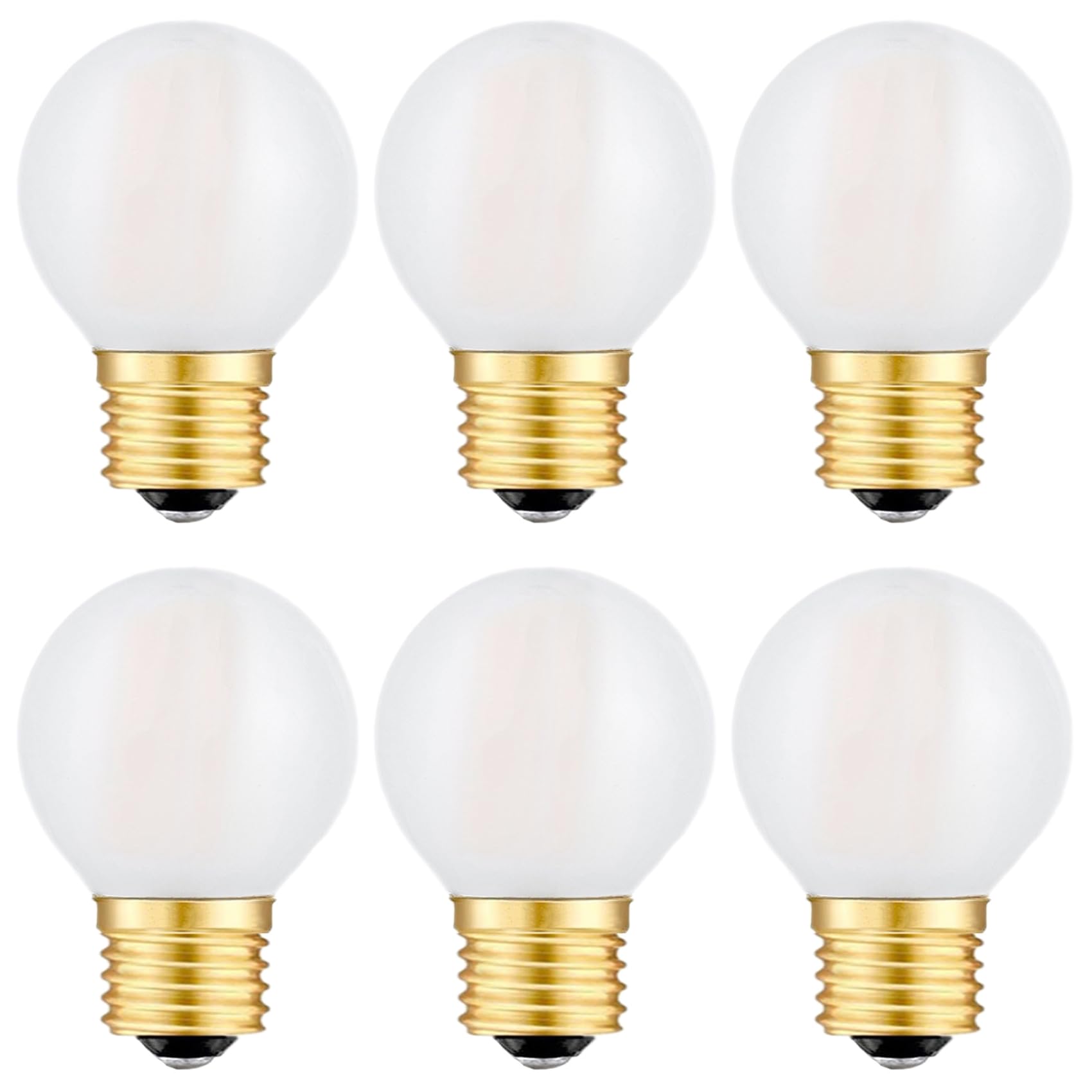 Beonllay Led Light Bulbs 40 Watt Equivalent E26 Led Bulb 4W Dimmable Frosted Globe Light Bulbs, 2700K Warm White G16.5 Light Bul