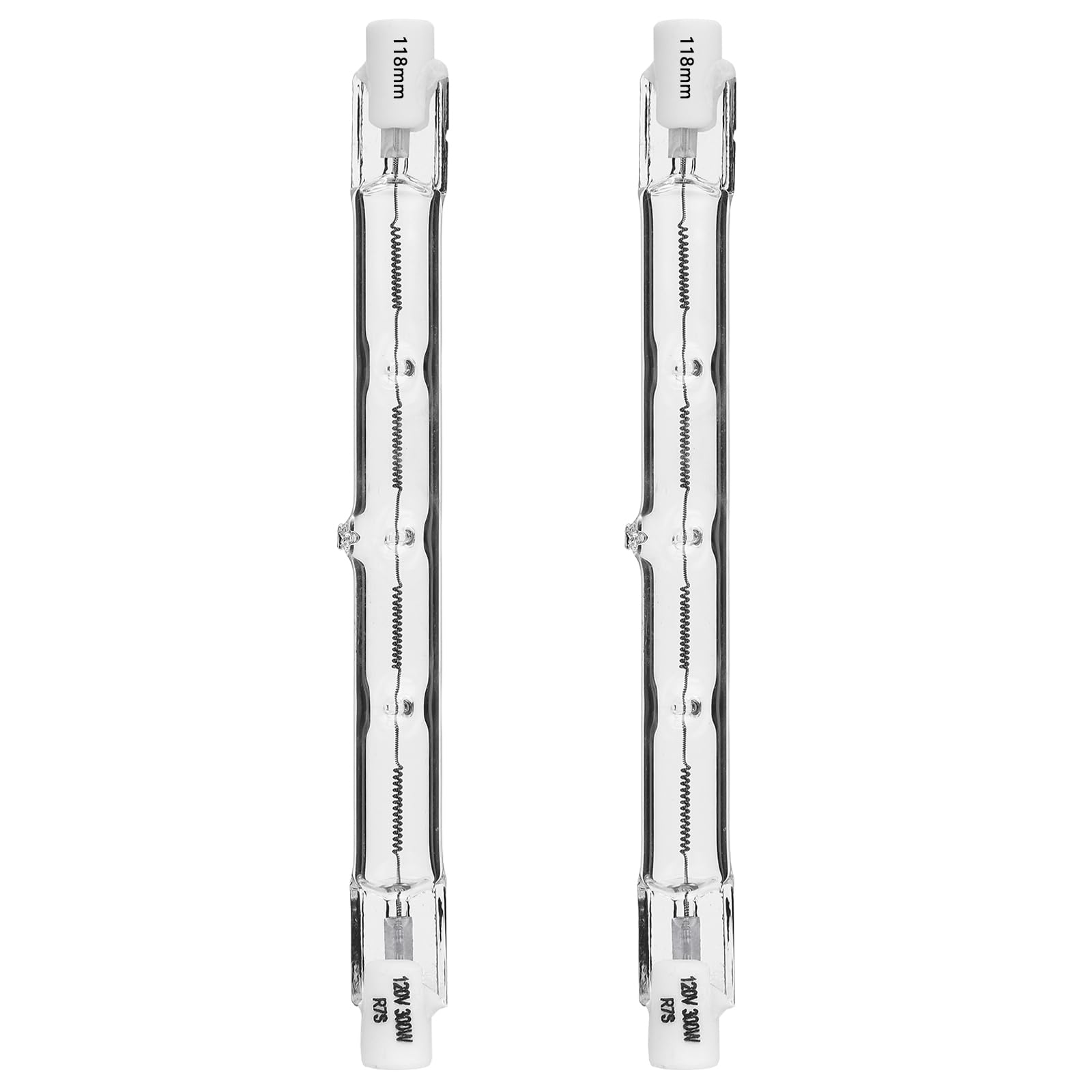 CATO-WDJ R7S Halogen Bulbs  T3 118mm 120V 300W 2700K Warm White Dimmable Double Ended Bulbs for Work  Ceiling Lights  Landscape Lights  Floor Lamps(2 Pack)