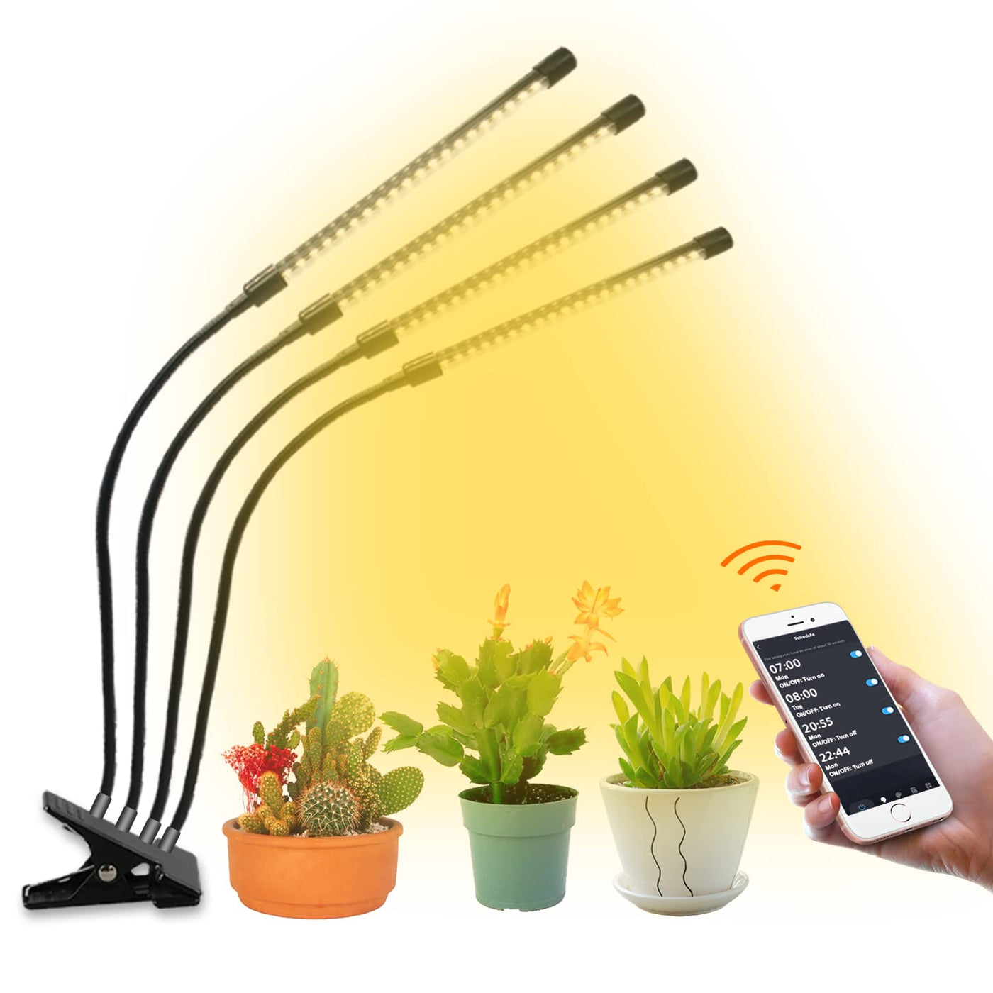 wireless grow lights for indoor plants Lurious Smart Wifi Led Grow Light, Dimmable Full Spectrum Plant Lamp W – Lightsdaddy