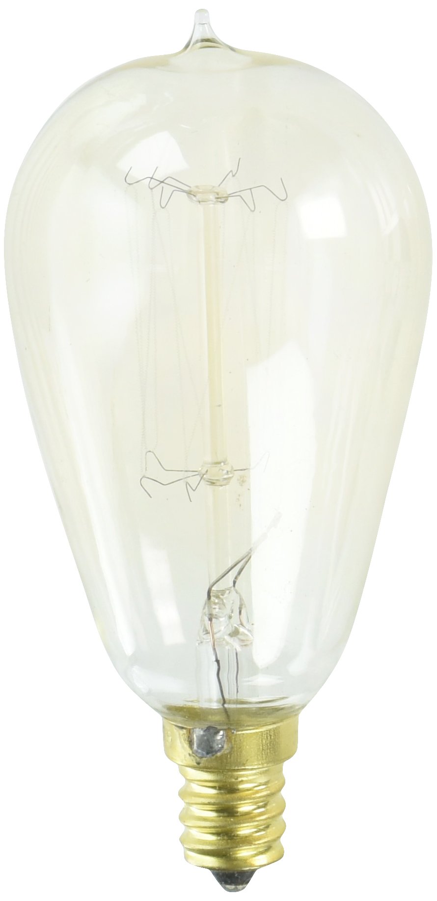 Bulbrite Incandescent ST15 Candelabra Screw Base (E12) Light Bulb  25 Watt  Antique