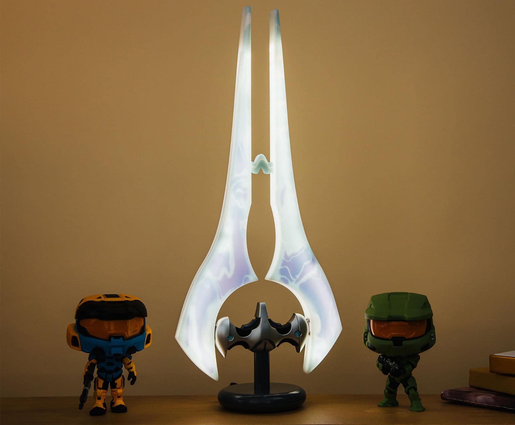 Ukonic Halo Light-Up Covenant Energy Sword Collectible Desktop Lamp With Led Light | Video Game-Themed Room Essentials | Bedside Table Lamp, Home Decor Accessories | 14 Inches Tall