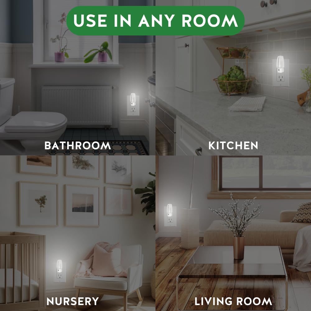 MaxLite Plug-in Night Light, Dusk to Dawn, White, 1 Count, Model UNL-DTDS