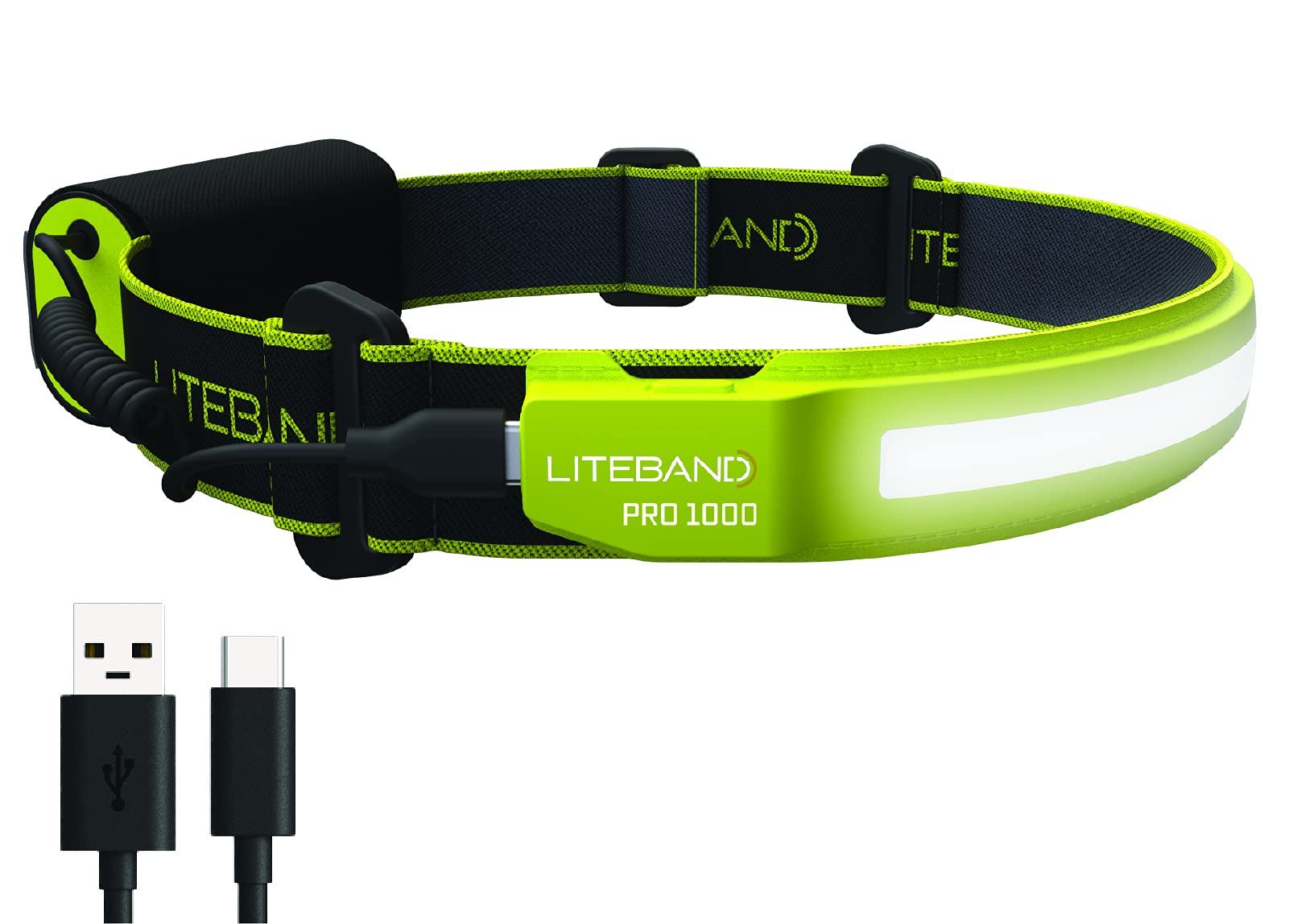 Optimal Ventures Liteband Pro 1000 Headlamp, 210° Beam, 1000 Lumens, High Visibility
