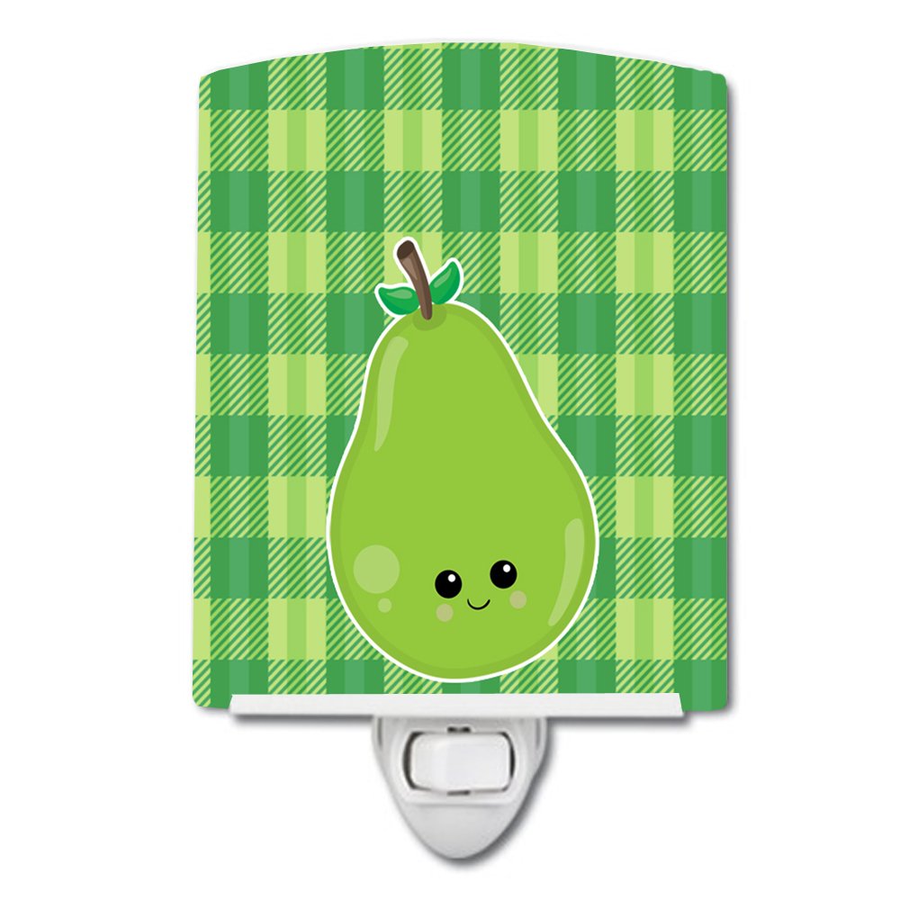 Carolines Treasures BB6986CNL Pear Face Ceramic Night Light Compact, ULCertified, Ideal for Bedroom, Bathroom, Nursery, Hallwa