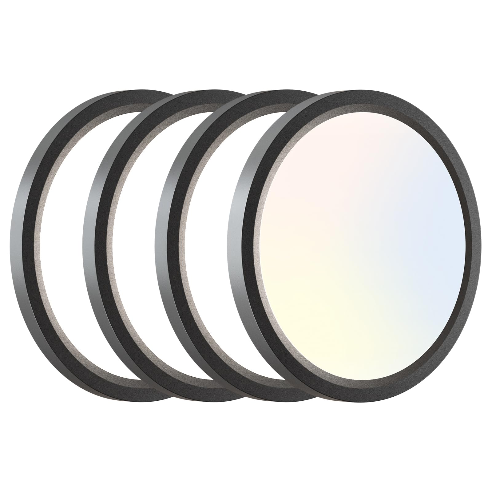 zemty 4Pack LED Ceiling Light Fixture 6.5 Inch, 12W 1200lm Ceiling Mount Light Fixtures, Adjustable 3000K 4000K 6500K, Round Fla