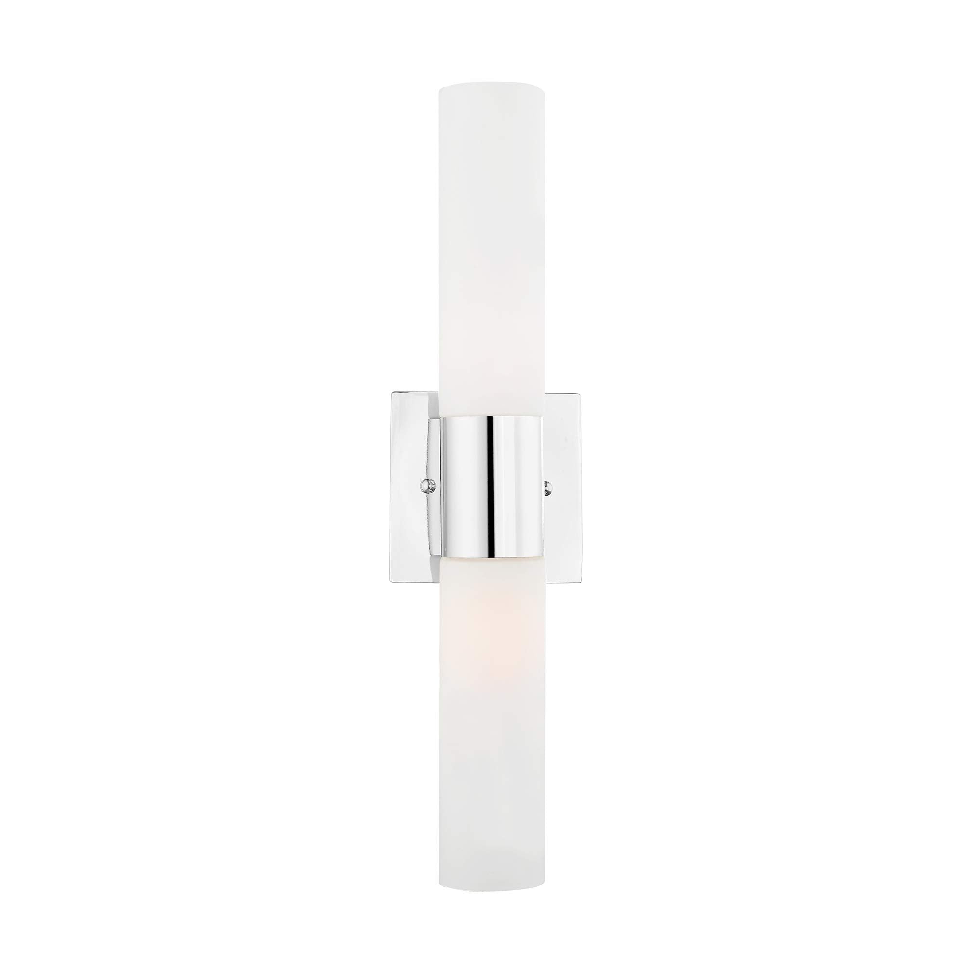 Livex Aero 2-Light Bath Light, Chrome, Alloy Steel, 4.5in x 18in, Model 10102-05