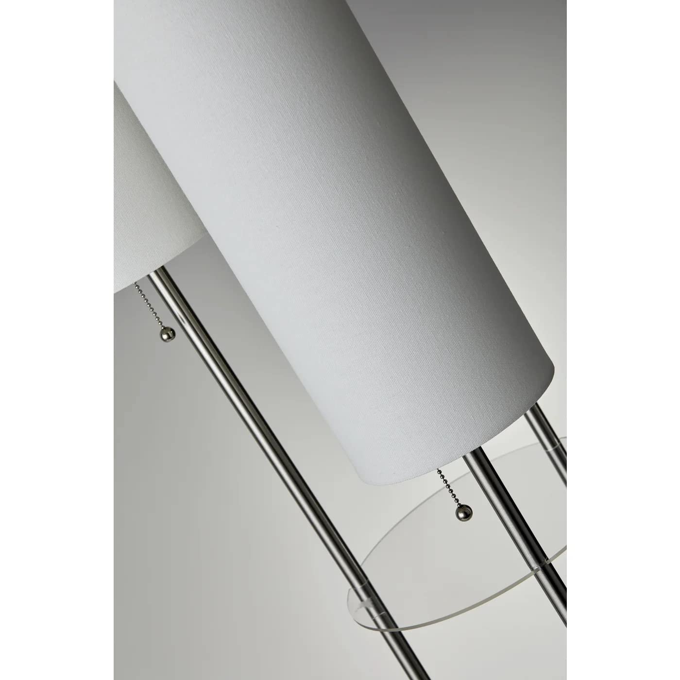 Adesso Trio Floor Lamp 4305-22, Brushed Steel, 68" x 14" x 11.7", Metal Construction