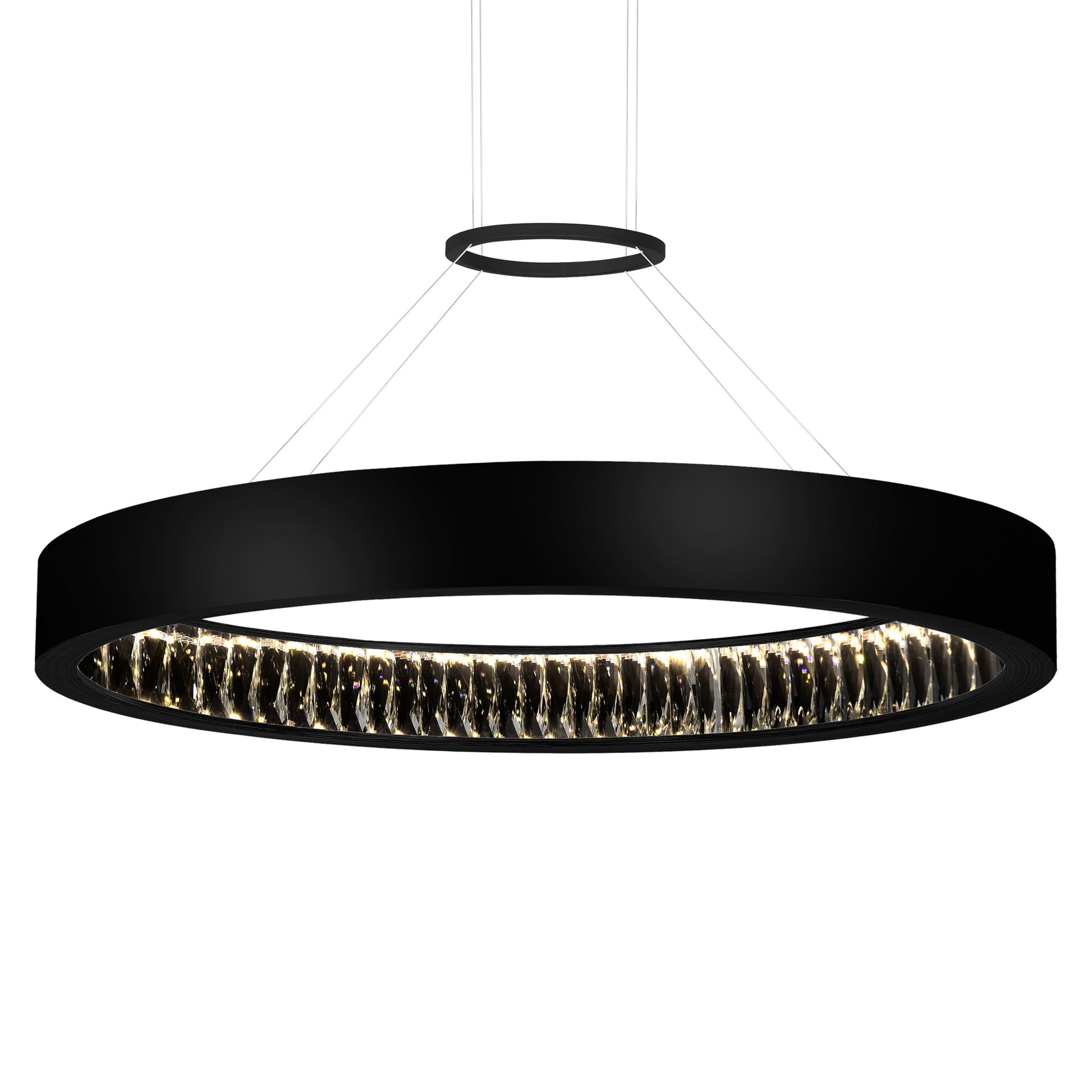 CWI Lighting Rosalina Contemporary Metal Chandelier in Matte Black